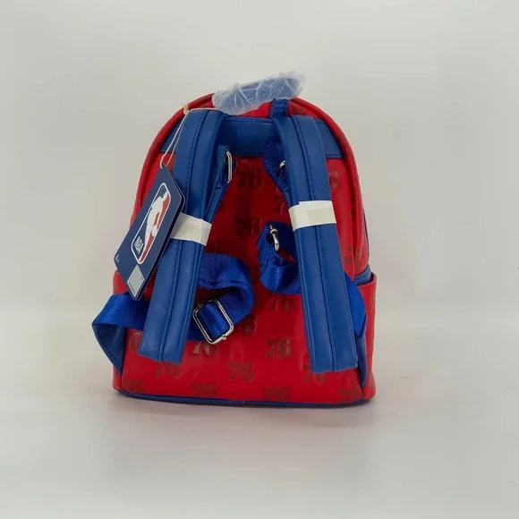 NEW! Loungefly NBA Philadelphia 76ers Debossed Logo Mini Backpack E12 - Picture 3 of 8